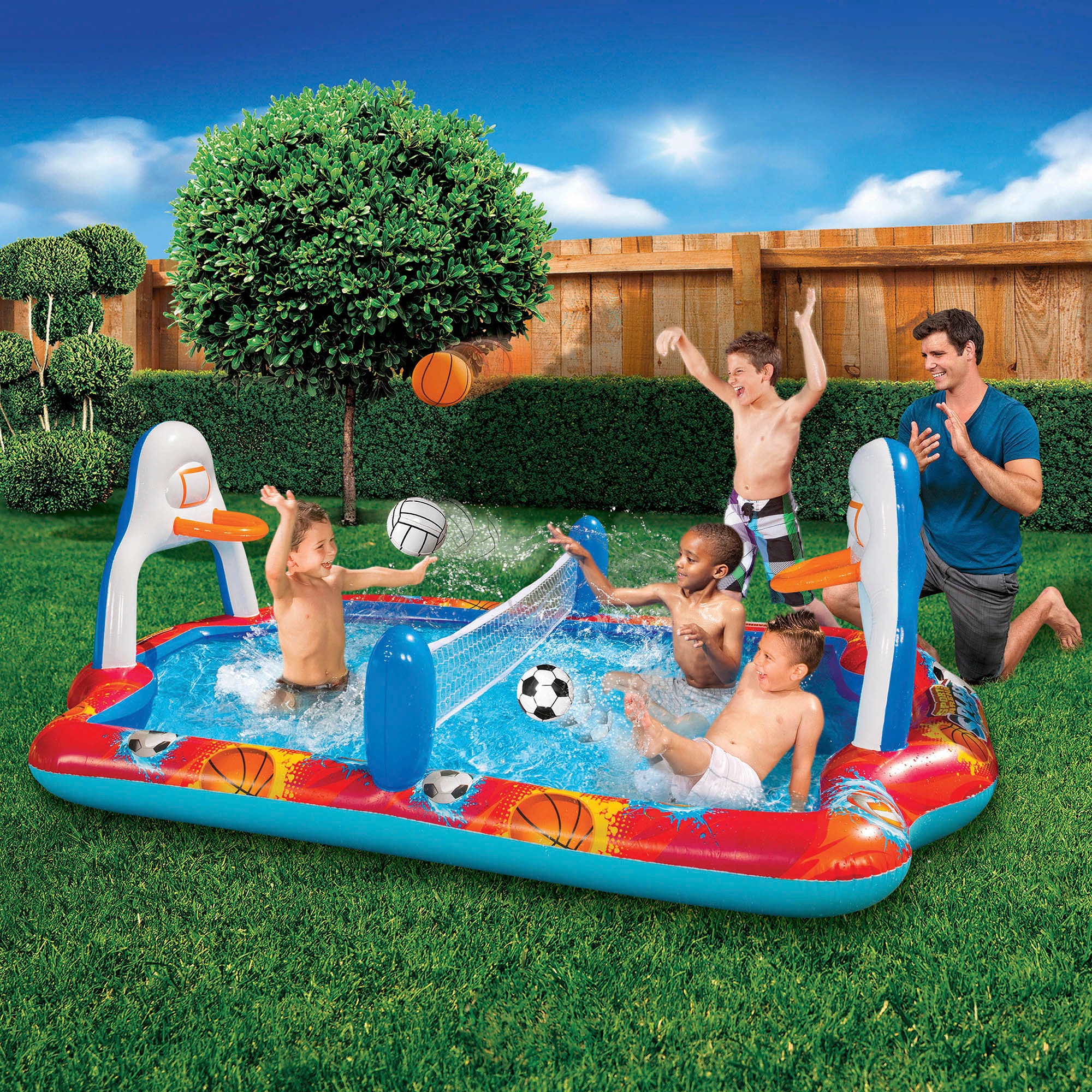 0191124435370 - BANZAI - SPORTS ARENA 4-IN-1 PLAY CENTER POOL