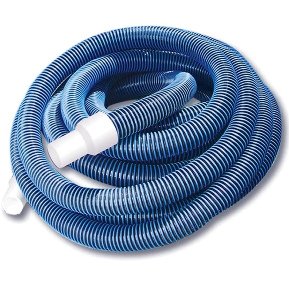 0019129699279 - POOL CENTRAL 32756762 30 FT. BLUE SPIRAL WOUND EVA VACUUM HOSE WITH WHITE CUFFS