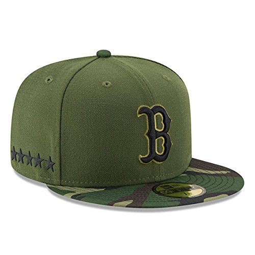 0191323047978 - BOSTON RED SOX NEW ERA 2017 MEMORIAL DAY 59FIFTY ON FIELD FITTED HAT (7 3/4)