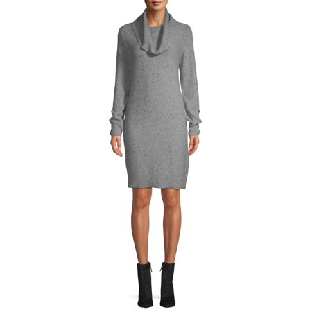 0191432882378 - TIME AND TRU WOMEN’S COWL NECK DRESS WITH BUTTON DETAIL