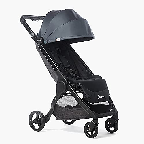0191653004047 - ERGOBABY METRO+ COMPACT BABY STROLLER, LIGHTWEIGHT UMBRELLA STROLLER FOLDS DOWN FOR OVERHEAD AIRPLANE STORAGE (CARRIES UP TO 50 LBS), CAR SEAT COMPATIBLE, SLATE GREY