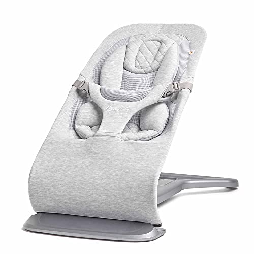 0191653006812 - ERGOBABY EVOLVE 3-IN-1 BOUNCER, ADJUSTABLE MULTI POSITION BABY BOUNCER SEAT, FITS NEWBORN TO TODDLER, LIGHT GREY
