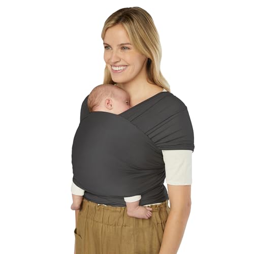 0191653009028 - ERGOBABY SUSTAINABLE KNIT AURA BABY CARRIER WRAP FOR NEWBORN TO TODDLER (8-25 POUNDS), SOFT BLACK