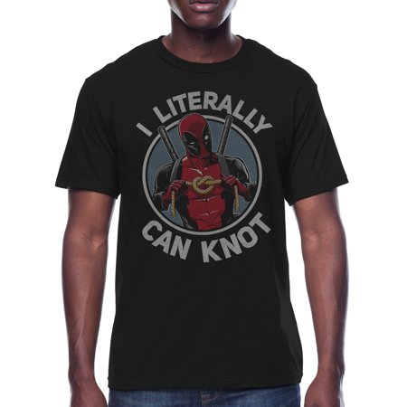0191685486446 - MARVEL DEADPOOL I LITERALLY CAN KNOT MEN’S AND BIG MEN’S GRAPHIC T-SHIRT