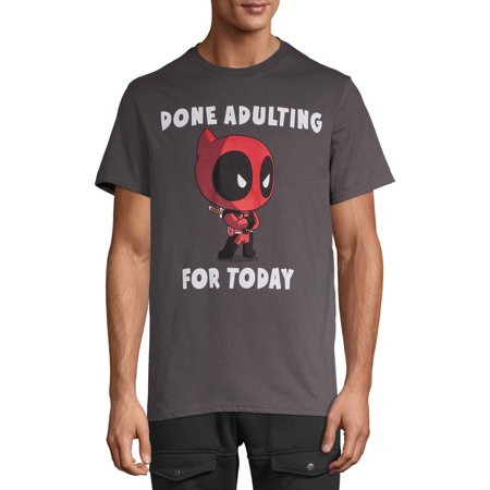 0191685764193 - MEN’S AND BIG MEN’S MARVEL DEADPOOL DONE ADULTING GRAPHIC T-SHIRT