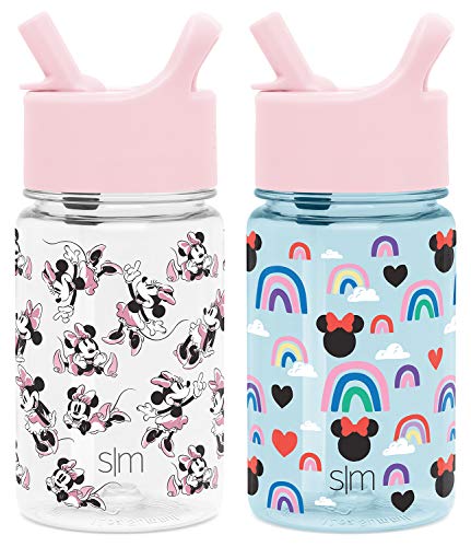 0191719118442 - SIMPLE MODERN KIDS TRITAN BOTTLES, TWO PACK: 12OZ STRAW LID, 2 PACK: MINNIE MOUSE