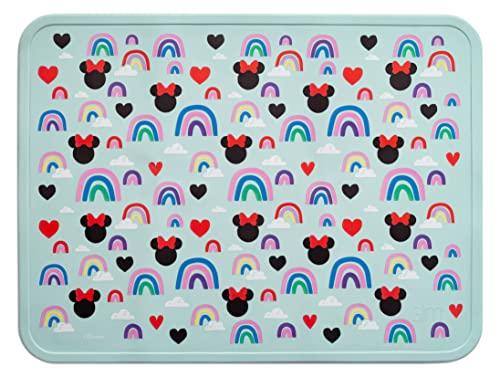 0191719169147 - SIMPLE MODERN DISNEY MINNIE MOUSE SILICONE PLACEMAT FOR BABY, TODDLERS, KIDS | NON-SLIP BPA-FREE PLASTIC PORTABLE FOOD MAT | MINNIE MOUSE RAINBOWS