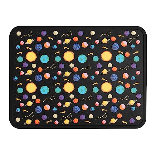 0191719192046 - SIMPLE MODERN SILICONE PLACEMAT FOR BABY, TODDLERS, KIDS | NON-SLIP BABY EATING TABLE FOOD MAT FOR RESTAURANTS AND DINING TABLE | PIPER COLLECTION | SOLAR SYSTEM
