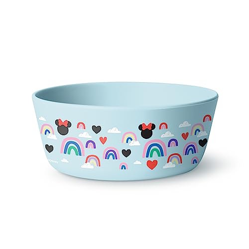 0191719219958 - SIMPLE MODERN DISNEY SILICONE BOWL FOR BABY, TODDLER | FEEDING SUPPLIES BABY FOOD BOWLS DINNERWARE DISHES FOR KIDS | MICROWAVE SAFE | BENNETT COLLECTION | MINNIE MOUSE RAINBOWS