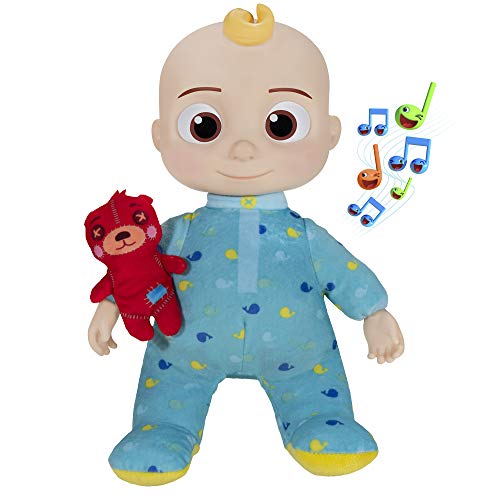 0191726380788 - COCOMELON OFFICIAL MUSICAL BEDTIME JJ DOLL, SOFT PLUSH BODY – PRESS TUMMY AND JJ SINGS CLIPS FROM ‘YES, YES, BEDTIME SONG,’ – INCLUDES FEATURE PLUSH AND SMALL PILLOW PLUSH TEDDY BEAR – TOYS FOR BABIES