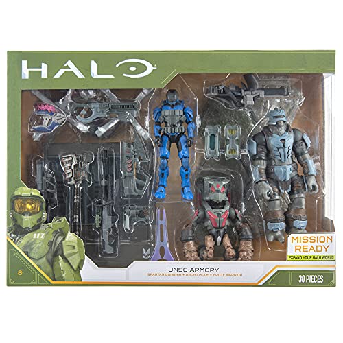 0191726411277 - HALO WORLD OF HALO ULTIMATE MISSION PACK - UNSC ARMORY - SPARTAN GUNGIR WITH WEAPONS AND ACCESSORIES HALO FANS - BUILD YOUR HALO UNIVERSE - AMAZON EXLUSIVE
