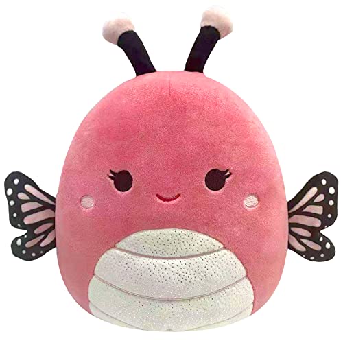 0191726471561 - SQUISHMALLOWS 14-INCH PINK MONARCH BUTTERFLY WITH WHITE SPARKLE BELLY PLUSH - ADD ANDREINA TO YOUR SQUAD, ULTRASOFT STUFFED ANIMAL LARGE PLUSH TOY, OFFICIAL KELLYTOY PLUSH