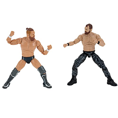 0191726491484 - AEW UNRIVALED JON MOXLEY AND BRYAN DANIELSON TWO PACK - TWO 6-INCH FIGURES WITH AEW MICROPHONES AND ALTERNATE HAND ACCESSORIES