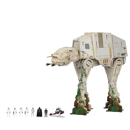 0191726711438 - STAR WARS MICRO GALAXY SQUADRON AT-AT WALKER (ENDOR) AMAZON EXCLUSIVE - 10-INCH VEHICLE WITH LIGHTS, SOUNDS, ACTION ZONES, AND ACCESSORIES (TOYS FOR KIDS AGES 8 AND UP)