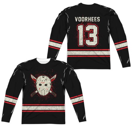 0191782164612 - FRIDAY THE 13TH - VOORHEES JERSEY (FRONT/BACK PRINT) - REGULAR FIT LONG SLEEVE SHIRT - MEDIUM