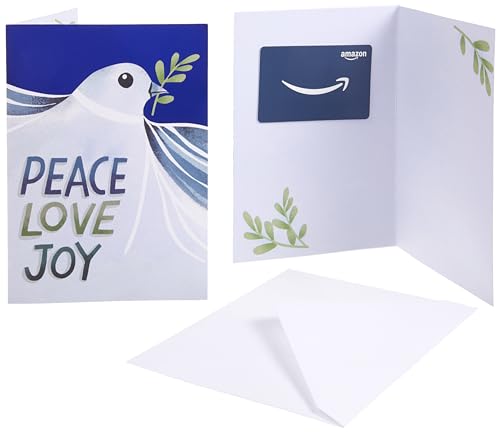 0192233091280 - AMAZON.COM GIFT CARD FOR ANY AMOUNT IN A PEACE LOVE JOY PREMIUM GREETING CARD