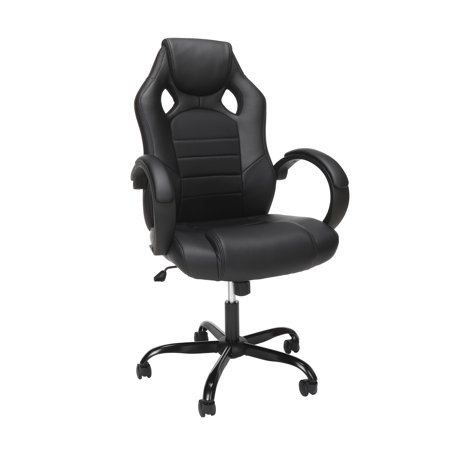 0192767012744 - OFM HIGH BACK PADDED LOOP ARM GAMING CHAIR, BLACK