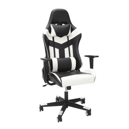 0192767012805 - OFM RECLINING STEEL TUBE FRAME GAMING CHAIR, WHITE