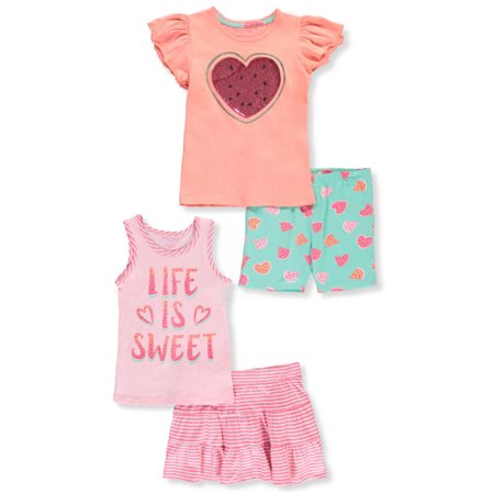 0192832795909 - COLETTE LILLY GIRLS’ LIFE IS SWEET 4-PIECE SHORTS SET OUTFIT (LITTLE GIRLS)