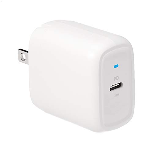 0192835002653 - AMAZONBASICS 30W ONE-PORT GAN USB-C WALL CHARGER FOR TABLETS AND PHONES WITH POWER DELIVERY - WHITE