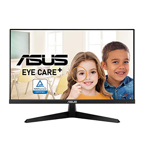 0192876912928 - ASUS VY249HE 23.8” EYE CARE MONITOR, 1080P FULL HD, 75HZ, IPS, ADAPTIVE-SYNC/FREESYNC, EYE CARE PLUS, COLOR AUGMENTATION, REST REMINDER, ANTIBACTERIAL SURFACE, HDMI VGA, FRAMELESS, VESA WALL MOUNTABLE