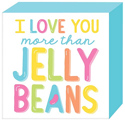 0192937108468 - AMSCAN 243576 I LOVE YOU MORE THAN JELLY BEANS, STANDING PLAQUE DECORATION, 1 PIECE