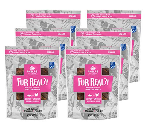 0192959811469 - PHELPS WELLNESS COLLECTION FUR REAL SKIN & COAT SALMON & CHICKEN RECIPE DOG TREATS 6 PACK 4.5 OZ