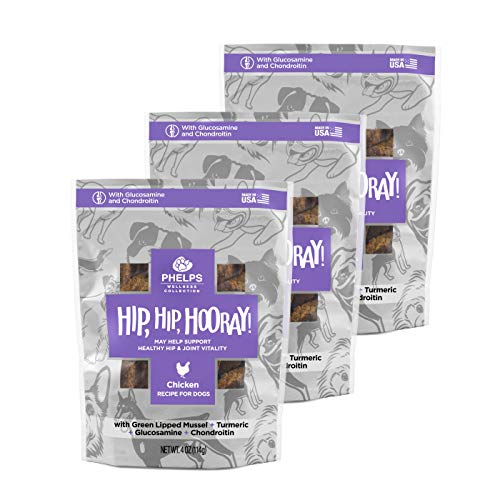 0192959811513 - PHELPS WELLNESS COLLECTION HIP, HIP, HOORAY JOINT HEALTH CHICKEN RECIPE DOG TREATS 3 PACK 4.5 OZ