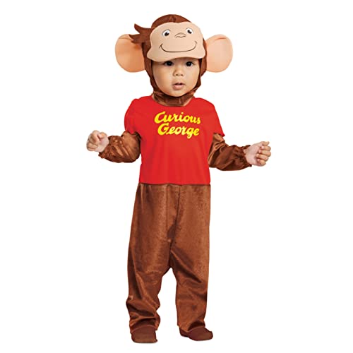 0192995047204 - CURIOUS GEORGE BABY COSTUME, OFFICIAL CURIOUS GEORGE COSTUME ONESIE, INFANT SIZE (6-12 MONTHS)