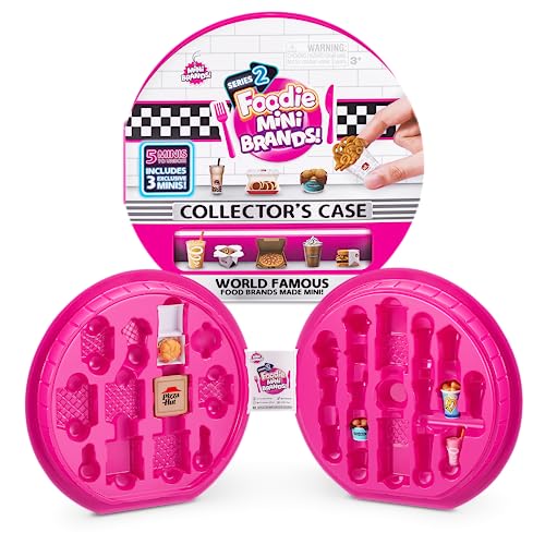 0193052050687 - 5 SURPRISE FOODIE MINI BRANDS SERIES 2 COLLECTORS CASE BY ZURU REAL MINIATURE FAST FOOD BRANDS COLLECTIBLE TOY, 5 MYSTERY BRANDS FOR GIRLS, TEENS, ADULTS, COLLECTORS PERFECT STOCKING STUFFER AND GIFT