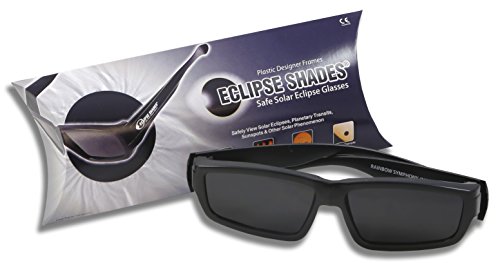 0019317404944 - PLASTIC ECLIPSE GLASSES- SAFE SOLAR VIEWER - ECLIPSE SHADES- BLACK - ISO CERTIFIED