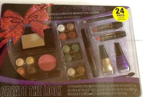 COLOR WORKSHOP - IN CASE OF BEAUTY - COSMETIC KIT - 24 PIECE MAKEUP  COLLECTION! EYESHADOW, EYELINER, BLUSH, LIPSTICK, NAIL POLISH, & MASCARA! -  GTIN/EAN/UPC 19333234471 - Product Details - Cosmos