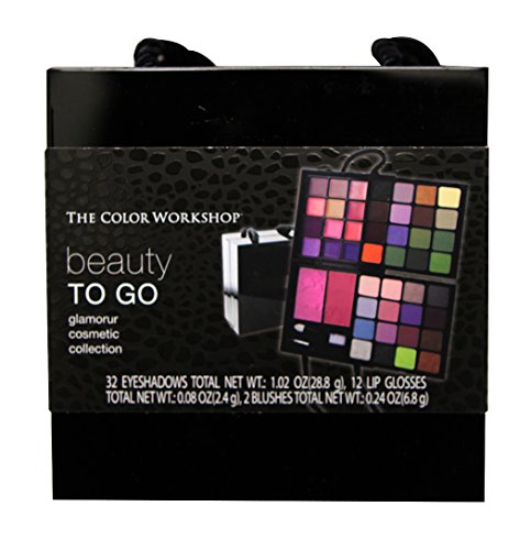 0019333741412 - THE COLOR WORKSHOP BEAUTY TO GO GLAMORUR COSMECTIC COLLECTION MINI TRAIN CASE 49 PIECE