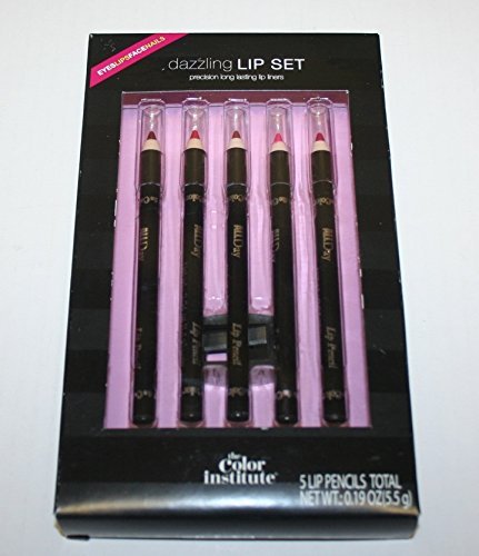 0019333741481 - THE COLOR INSTITUTE DAZZLING LIP SET WITH SHARPENER 5PC