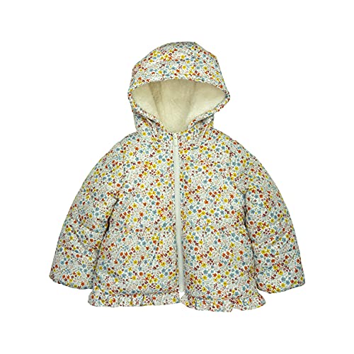 0193371831011 - CARTERS BABY GIRLS FLEECE LINED PUFFER JACKET COAT, DITSY FLORAL RUFFLE, 12MO