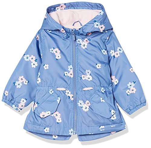 0193371886301 - CARTERS BABY GIRLS MIDWEIGHT FLEECE LINED ANORAK JACKET, BLUE FLORAL, 18MO