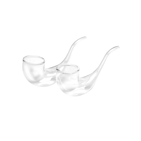 0193482026276 - ART & ARTIFACT TOBACCO PIPE SHAPED SIPPING GLASSES SET - COOL BEVERAGE CUPS FOR DRINKING WINE, CHAMPAGNE, WHISKEY, LIQUOR