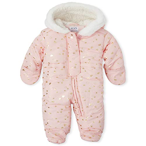 0193511861212 - THE CHILDRENS PLACE BABY GIRLS PRINT SNOWSUIT, SWEET NOTHING, 6-9 MONTHS