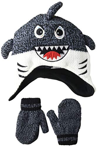 0193511939454 - THE CHILDRENS PLACE BABY BOYS SHARK HAT HEADWRAP, SLATE, S 12-24 MOS US