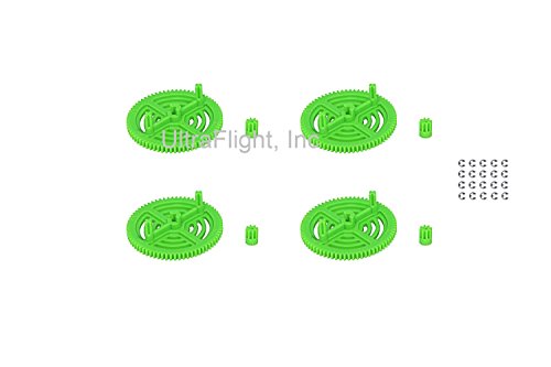0019372046257 - PARROT AR DRONE 1.0 & 2.0 REPAIR GEARS REPLACEMENT PINION AND SPUR UPGRADE SPARE PARTS GREEN