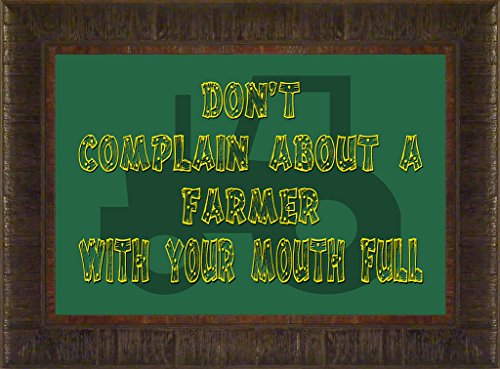 0019372051718 - MOUTH FULL BY TODD THUNSTEDT 17.5X23.5 FARM ALL FARMING JOHN DEERE IH FARMALL ALLIS FORD COMBINE PIG SHEEP LAMB HOLSTEIN DAIRY HEREFORD BEEF ANGUS SUGAR BEET SEED ORANGE GROVE CROP ETHANOL LIVESTOCK HORTICULTURE HARVEST BALING HAY NEW VERSE FRAMED ART PR