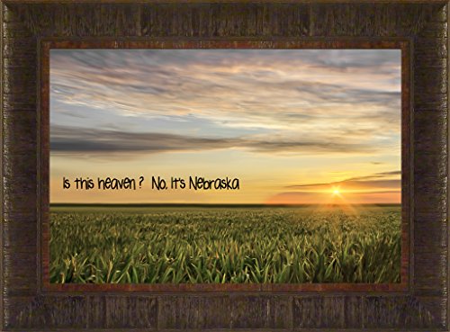 0019372052081 - NEBRASKA HEAVEN BY TODD THUNSTEDT 17.5X23.5 MORNING FARM ALL FARMING JOHN DEERE IH FARMALL ALLIS FORD COMBINE PIG SHEEP LAMB HOLSTEIN DAIRY HEREFORD BEEF ANGUS NEW BIBLE VERSE QUOTE SAYING JESUS TESTAMENT OLD NEW FRAMED ART PRINT WALL DÉCOR PICTURE