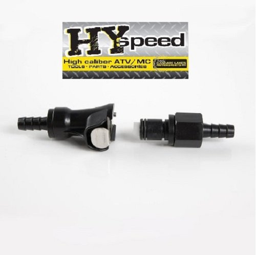 0019372194460 - HYSPEED FUEL GAS LINE QUICK CONNECT DISCONNECT 5/16 MOTORCYCLE DUAL SHUT OFF