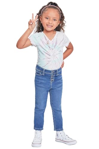 0193863515863 - YMI BABY GIRLS TODDLER ESSENTIAL SNAP BUTTON FLY SKINNY JEANS, M08 MEDIUM BLUE, 5 US