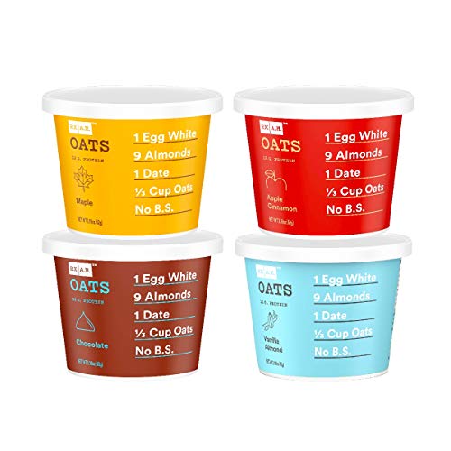 0193908001580 - RXBAR, RX A.M. OATS, VARIETY PACK, 12CT, 2.18OZ CUPS, 12 GLUTEN FREE OATMEAL CUPS