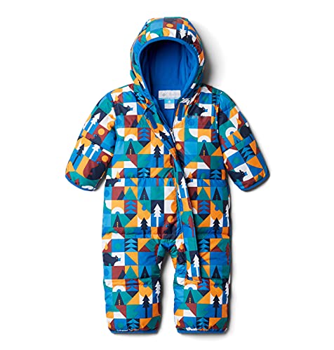 0194004585691 - COLUMBIA BABY BOYS SNUGGLY BUNNY BUNTING, BRIGHT INDIGO BEARLY THERE, 3-6 MONTHS