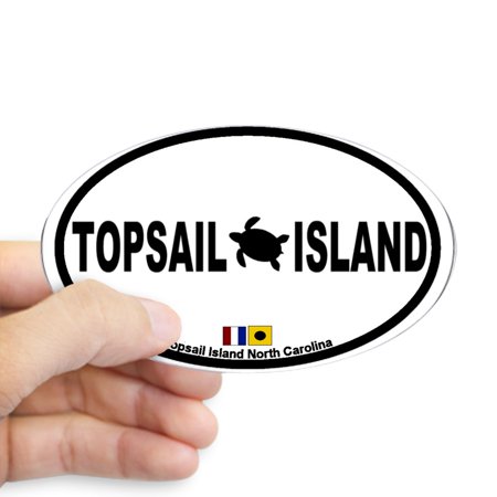 0194178312895 - CAFEPRESS - TOPSAIL ISLAND NC OVAL DESIGN - STICKER (OVAL)
