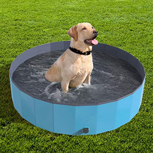 0194189364128 - PETMAKER PET POOL AND BATHING TUB-FOLDABLE WITH CARRYING BAG INCLUDED, TRAVEL FRIENDLY TUB FOR BATHING OR PLAYTIME-FOR DOGS, CATS AND MORE, 47X12