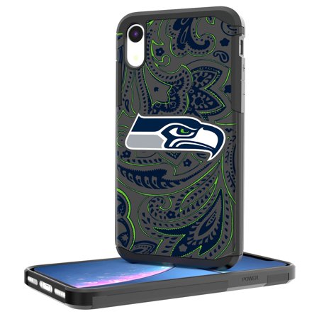 0194245401538 - SEATTLE SEAHAWKS IPHONE RUGGED PAISLEY DESIGN CASE