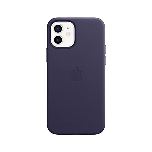 0194252465189 - APPLE LEATHER CASE WITH MAGSAFE (FOR IPHONE 12 | 12 PRO) - DEEP VIOLET